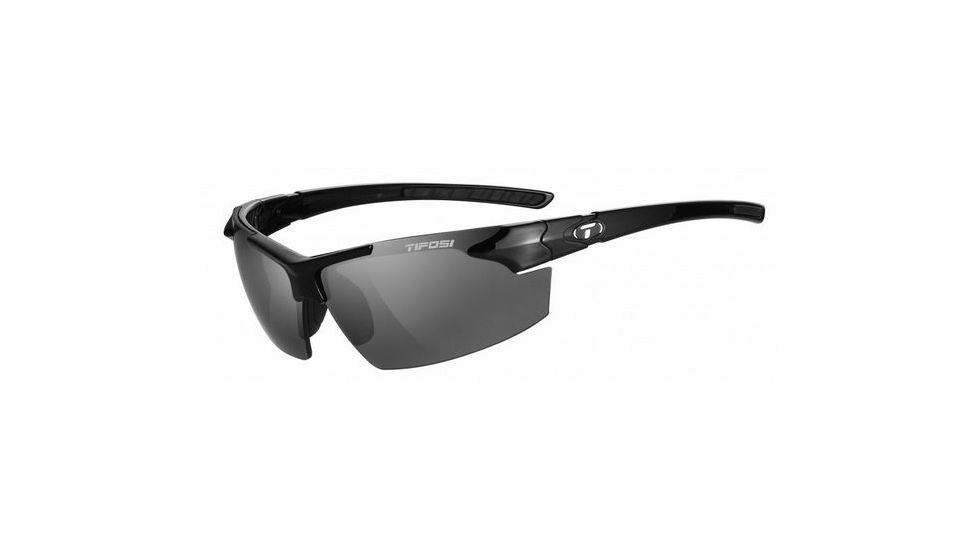 Tifosi Optics Jet FC Sunglasses - Gloss Black Frame w/Smoke Lens 1140400270