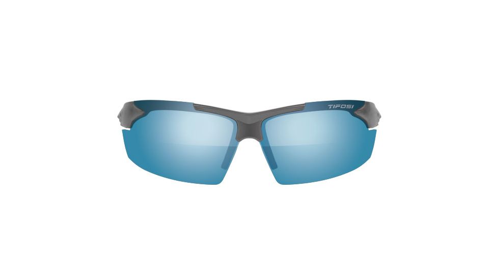Tifosi Optics Jet FC Sunglasses - Matte Gunmetal Frame w/Smoke Bright Blue Lens 1140400381