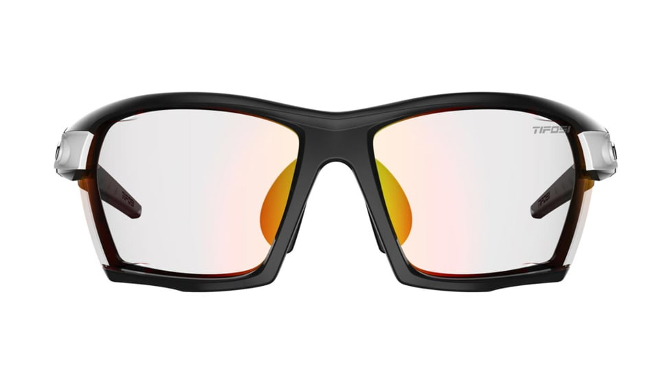 Tifosi Optics Kilo Sunglasses, Black/White Frame, Clarion Red Fototec Lens, Medium/Large, 1700306430