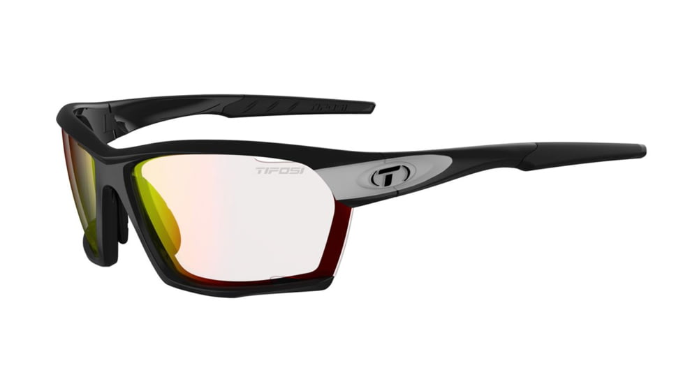 Tifosi Optics Kilo Sunglasses, Black/White Frame, Clarion Red Fototec Lens, Medium/Large, 1700306430