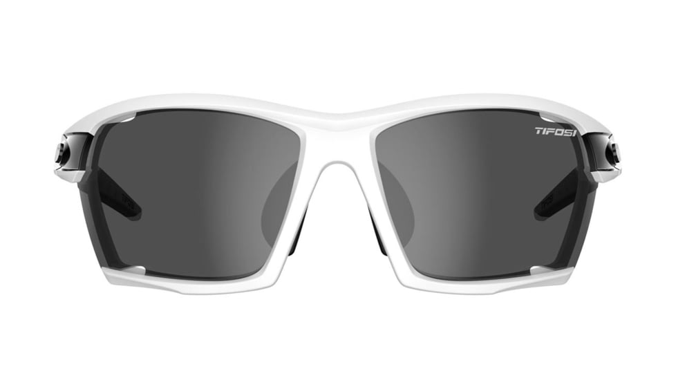 Tifosi Optics Kilo Sunglasses, Black/White Frame, Smoke/AC Red/Clear Interchangeable Lens, Medium/Large, 1700104801