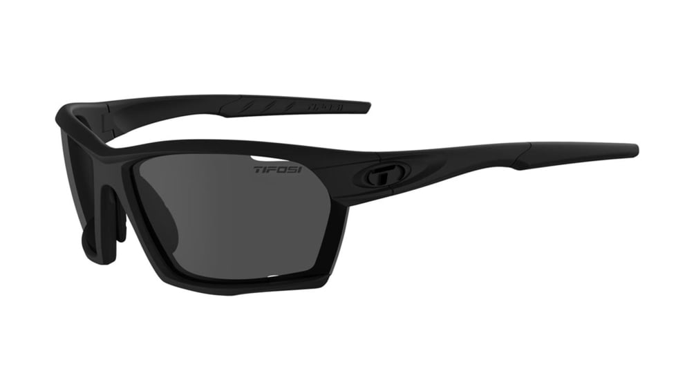 Tifosi Optics Kilo Sunglasses, BlackOut Frame, Smoke/AC Red/Clear Interchangeable Lens, Medium/Large, 1700110501