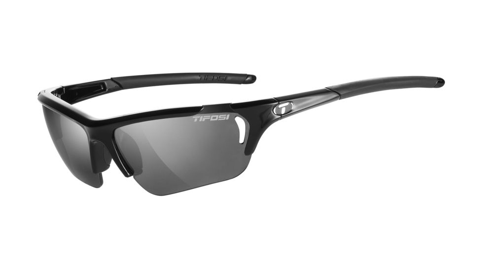 Tifosi Optics Radius FC Sunglasses - Gloss Black Frame w/Smoke,AC Red and Clear Lens 1190100201