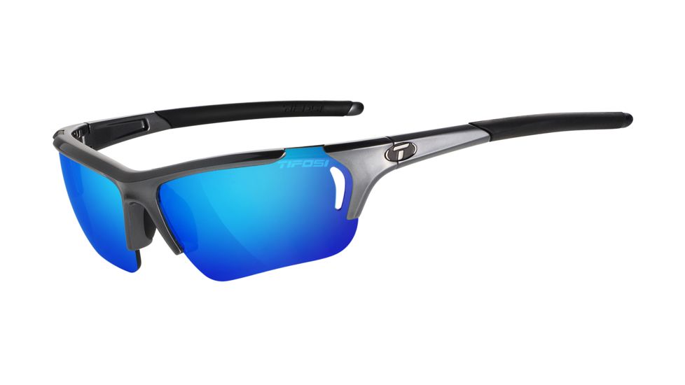 Tifosi Optics Radius FC Sunglasses - Gunmetal Frame w/Clarion Blue,AC Red and Clear Lens 1190100322