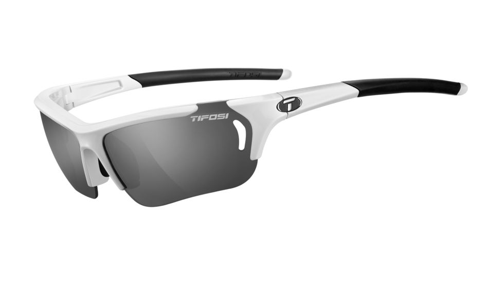 Tifosi Optics Radius FC Sunglasses - Matte White Frame w/Polarized Smoke Lens 1190501251