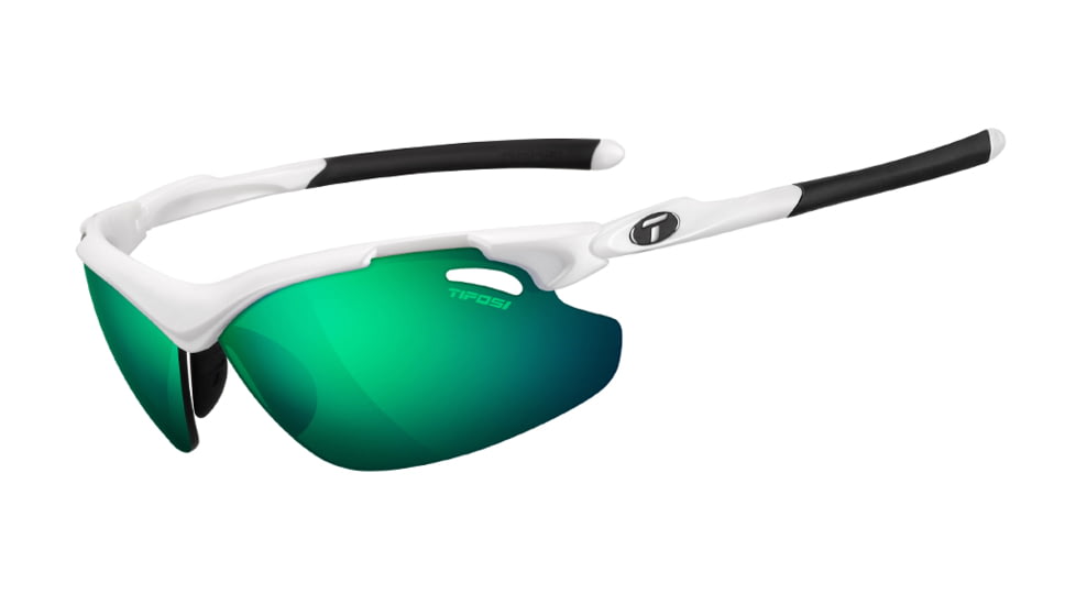 Tifosi Optics Tyrant 2.0 Sunglasses - Matte White Frame w/Clarion Green,AC Red and Clear Lens 1120101228
