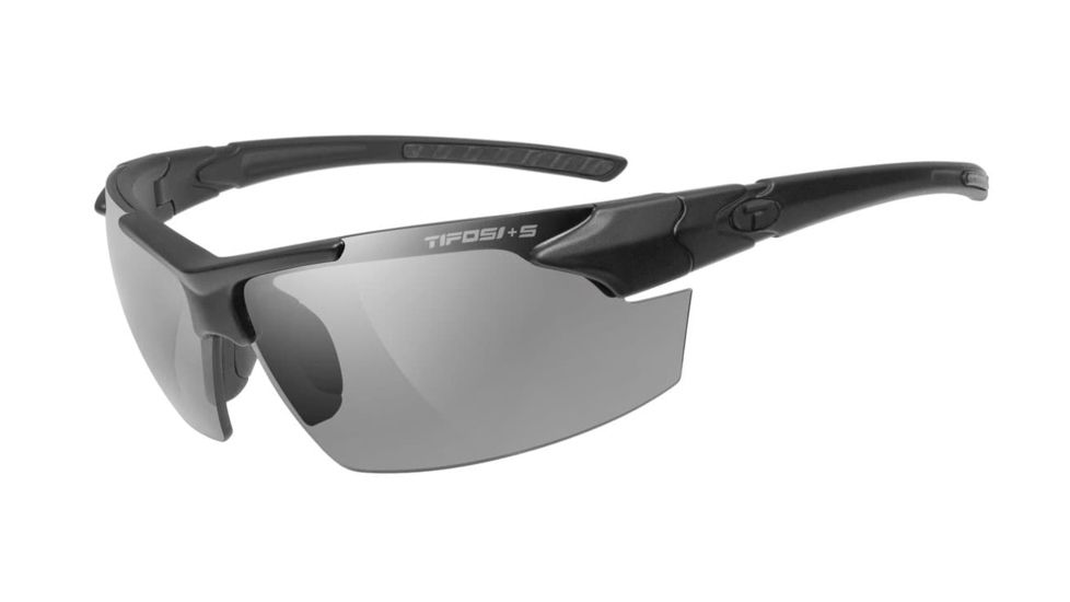 Tifosi Optics Z87.1 Jet FC Tactical Safety Sunglasses, Smoke Lenses, Matte Black Tact Frame 1141000170