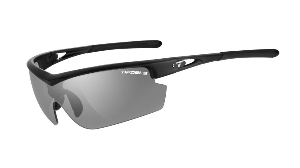 Tifosi Optics Z87.1 Talos Tactical Safety Sunglasses, Smoke/HC Red/Clear Lenses, Matte Black Tact Frame 1181100101
