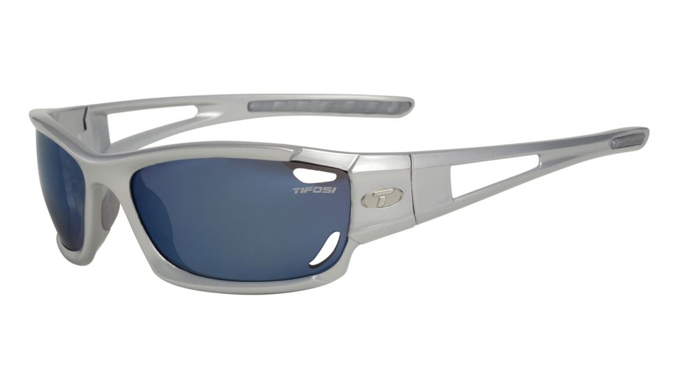 Tifosi Dolomite Single Vision Prescription Sunglasses - Metallic Silver Frame 0080100604