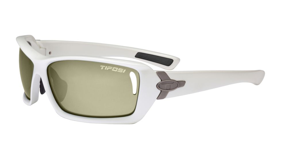 Tifosi Mast Sunglasses - Pearl White Frame, GT/EC/AC Red Lenses 0020201110