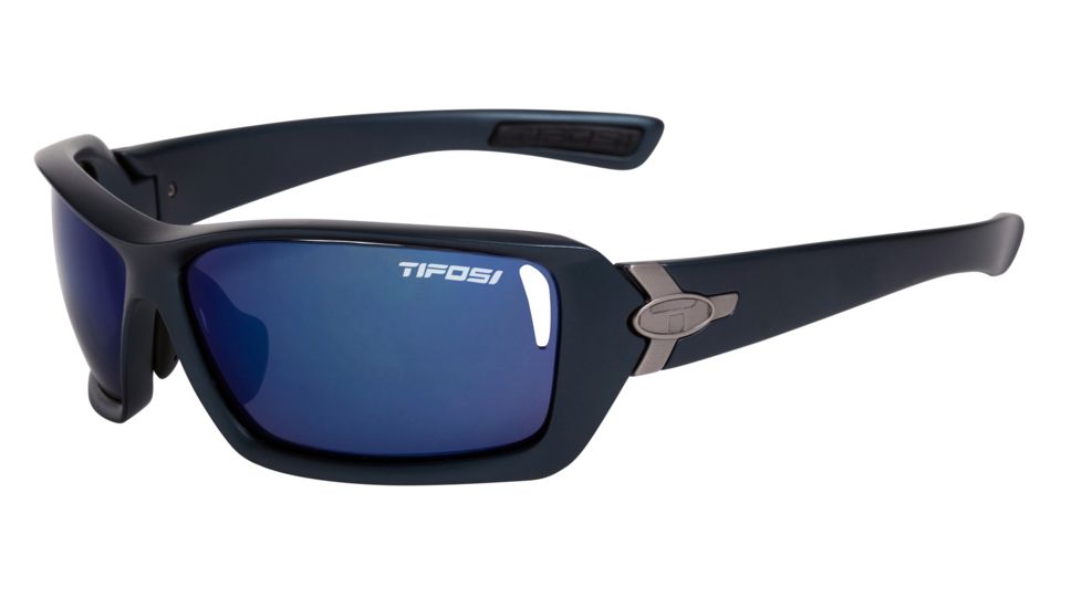 Tifosi Mast Sunglasses - Steel Blue Frame, Smoke Blue/AC Red/Clear Lenses 0020102404