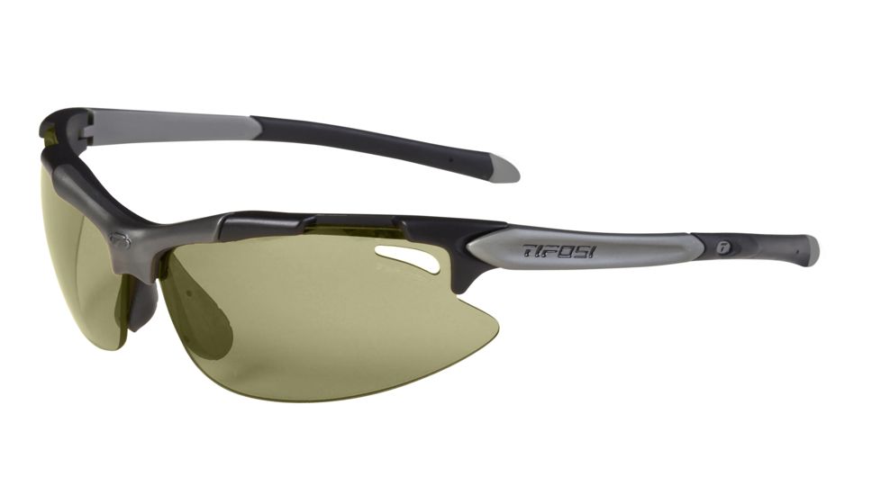 Tifosi Pave' Sunglasses - Matte Black Frame, All Terrain Green Fototec Lenses 0130300132