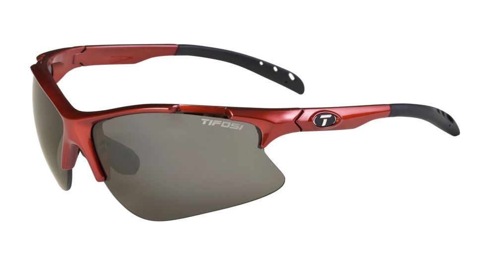 Tifosi Roubaix Sunglasses - Metallic Red Frame, Smoke/AC Red/Clear Lenses 0270102701