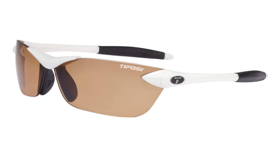 Tifosi Seek Sunglasses - Matte White Frame, Brown Polarized Fototec Lenses 0180601260