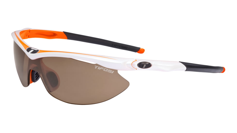 Tifosi Slip Sunglasses - Race Orange Frame, Brown/AC Red/Clear Lenses 0010101702