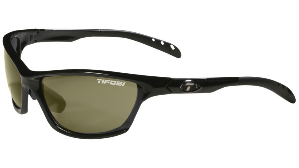 Tifosi Ventoux Sunglasses - Gloss Black Frame, GT/EC/AC Red Lenses 0120200210