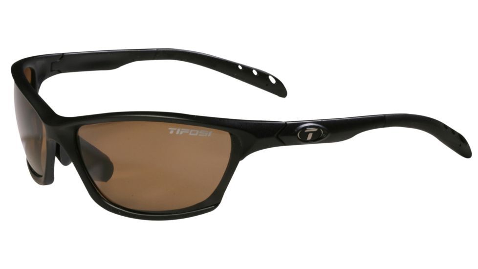 Tifosi Ventoux Sunglasses - Matte Black Frame, Brown Polarized Fototec Lenses 0120600160
