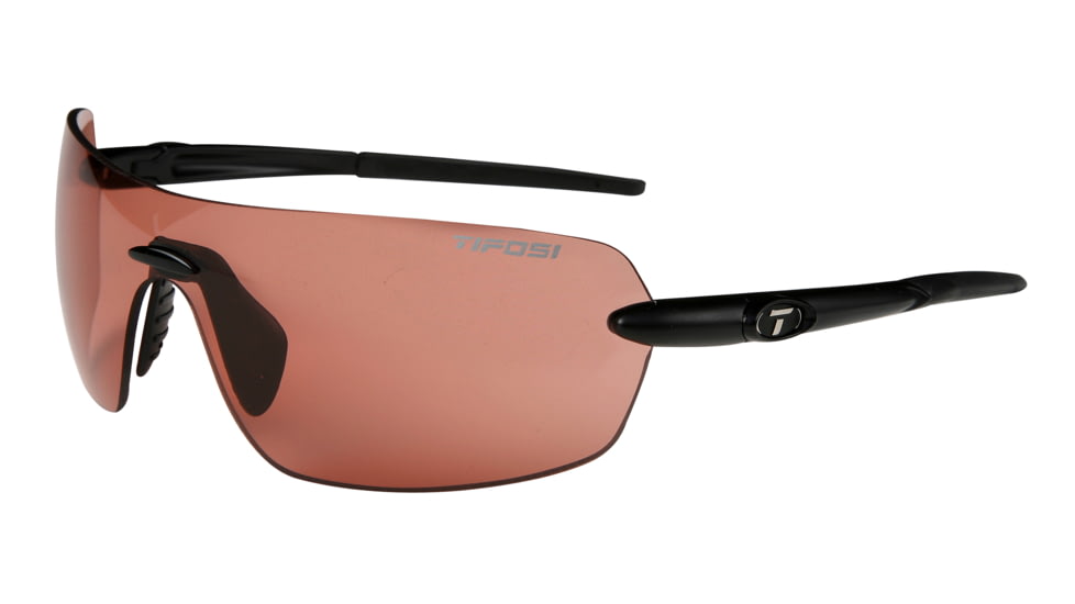 Tifosi Vogel Sunglasses - Matte Black Frame, High Speed Red Fototec Lenses 0170300130