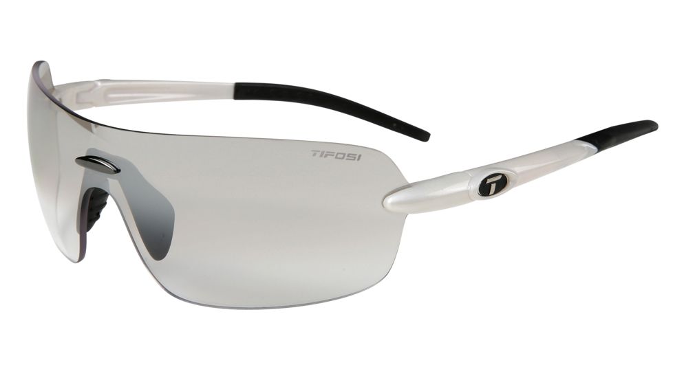 Tifosi Vogel Sunglasses - Pearl White Frame, Smoke Gradient Lenses 0170401180