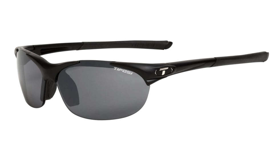 Tifosi Wisp Sunglasses - Matte Black Frame, Smoke Polarized/AC Red/Yellow Lenses 0040700111