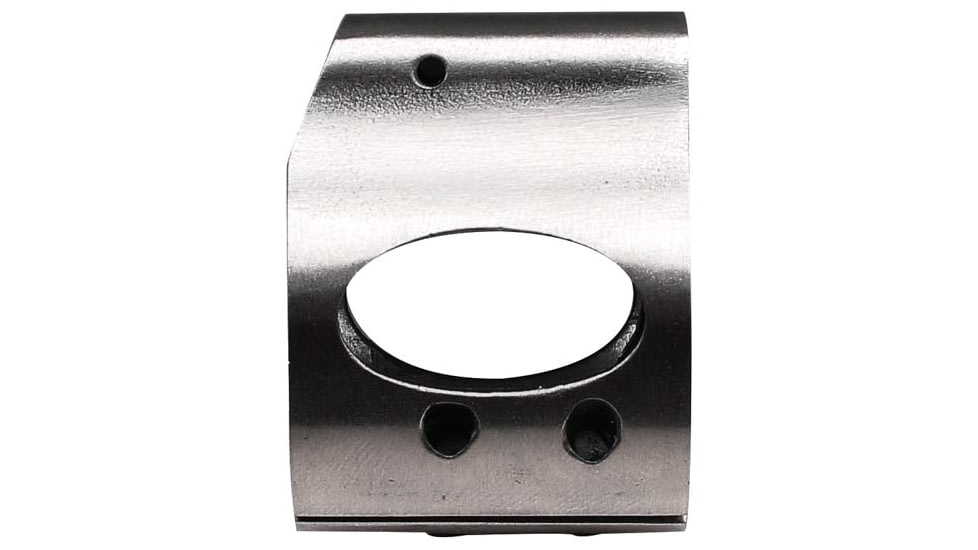 Tiger Rock .750 Low Profile Steel Gas Block w/ Clamp-On Packaged, Stainless, Silver, Small, GB06-S#