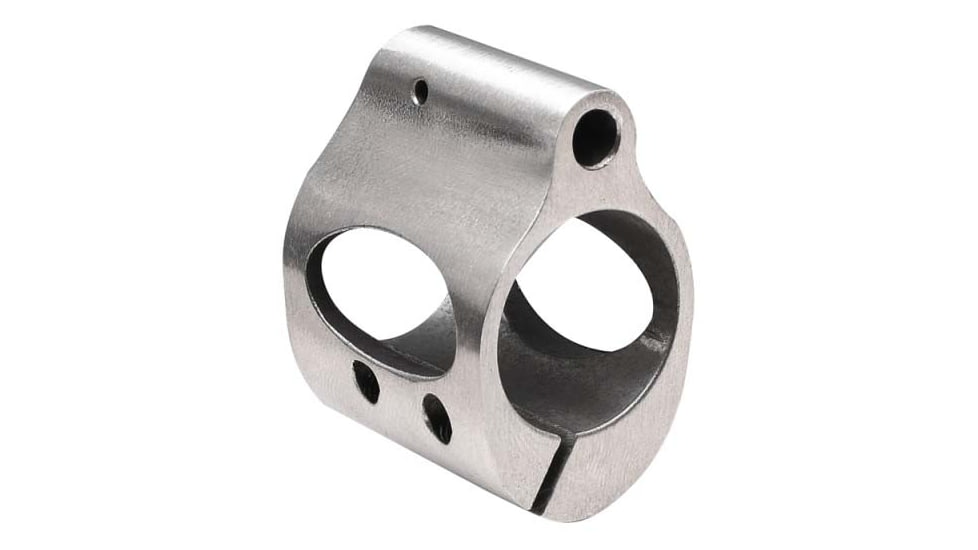 Tiger Rock .750 Low Profile Steel Gas Block w/ Clamp-On Packaged, Stainless, Silver, Small, GB06-S#