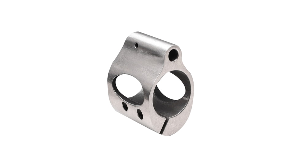 Tiger Rock .750 Low Profile Steel Gas Block w/ Clamp Stainless - NO Package, Silver, Small, GB06-S