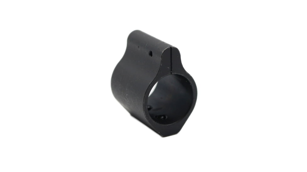 Tiger Rock .750 Low Profile Steel Gas Block w/ Roll Pins And Wrench with Cut, Black, Small, GB01-L