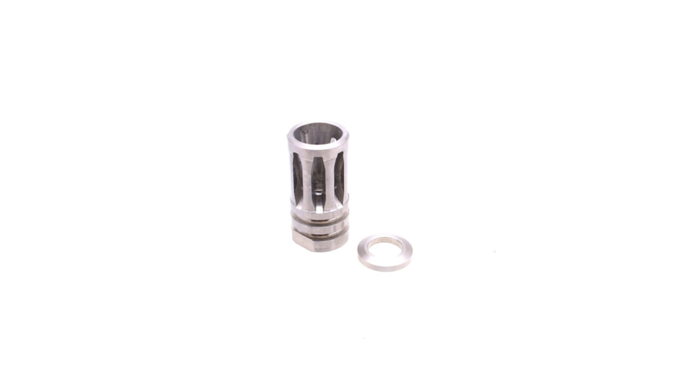 Tiger Rock A2 Muzzle Brake, 1/2x28, 5 Ports, Packaged, Silver, Small, MBR05-S#