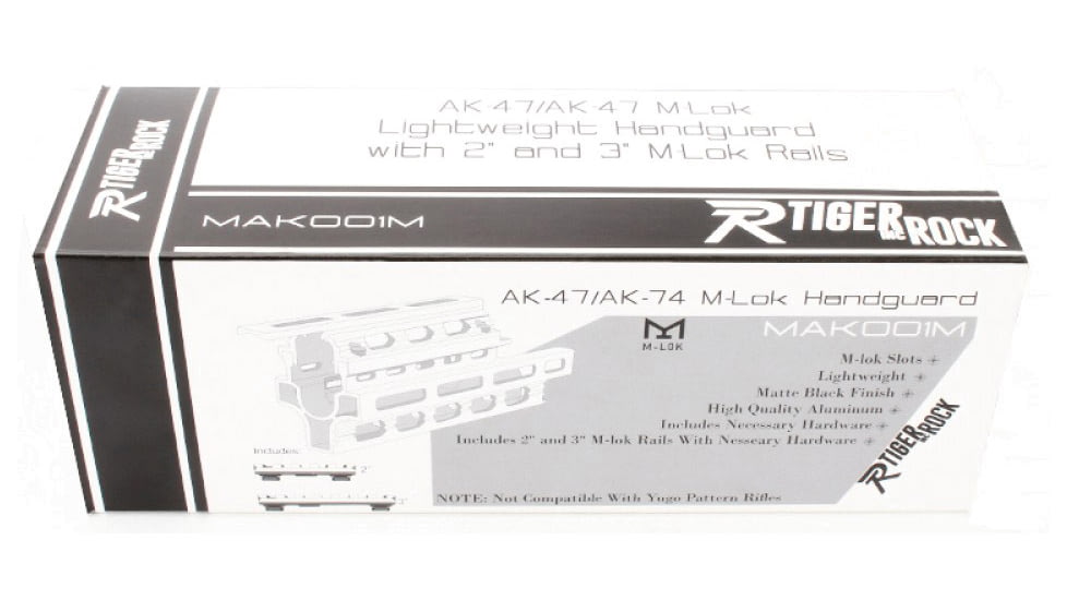 Tiger Rock AK M-LOK Handguard with 2 &amp; 3 M-LOK Rails, MAK001M