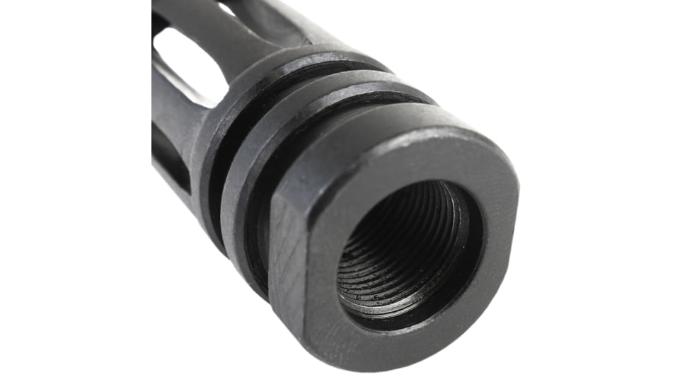 Tiger Rock AK47 Style Muzzle Brake, M14 x 1 LH Theads, 5 Ports, Black, Small, MBR05-AK