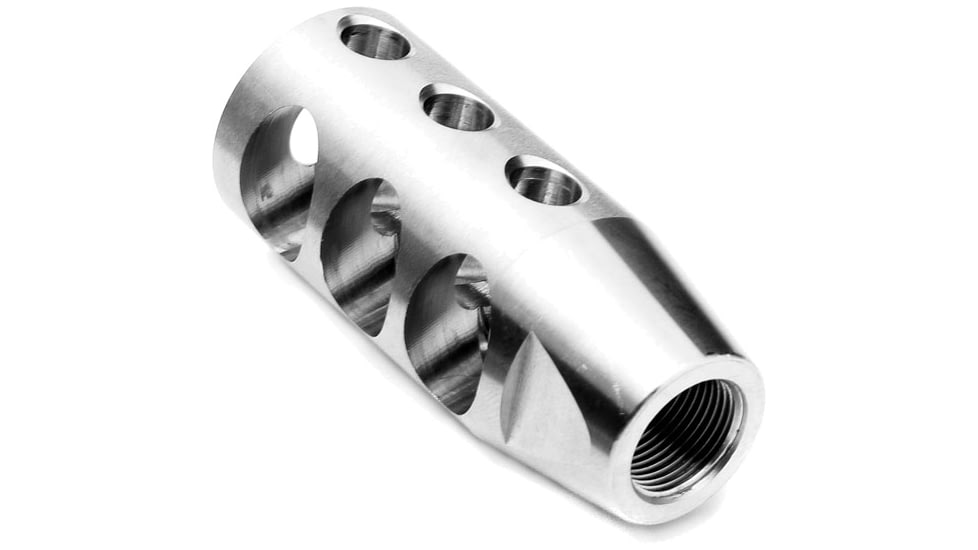 Tiger Rock AR-10 .308 Compact Stainless Muzzle Brake, .308, 5/8x24in Pitch, Stainless, MBR38SL