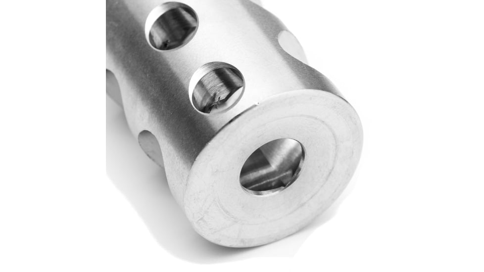 Tiger Rock AR-10 .308 Compact Stainless Muzzle Brake, .308, 5/8x24in Pitch, Stainless, MBR38SL