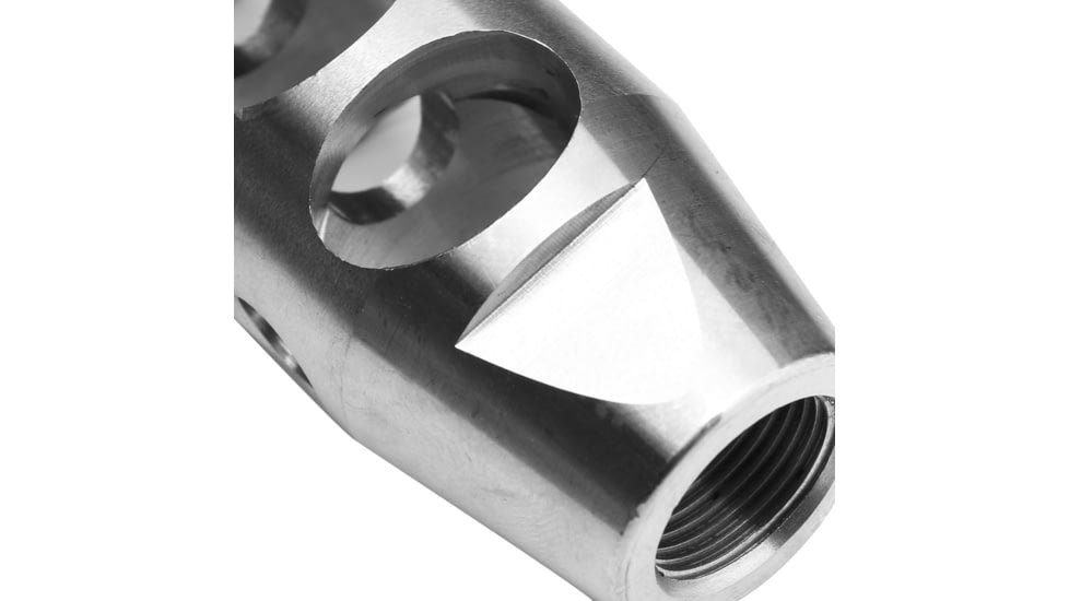 Tiger Rock AR-10 .308 Compact Stainless Muzzle Brake, .308, 5/8x24in Pitch, Stainless, MBR38SL