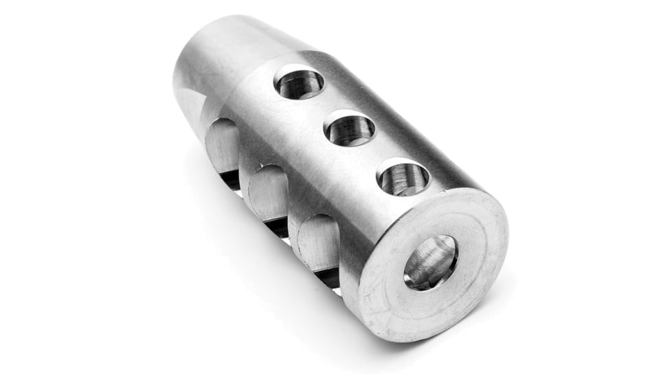 Tiger Rock AR-10 .308 Compact Stainless Muzzle Brake, .308, 5/8x24in Pitch, Stainless, MBR38SL