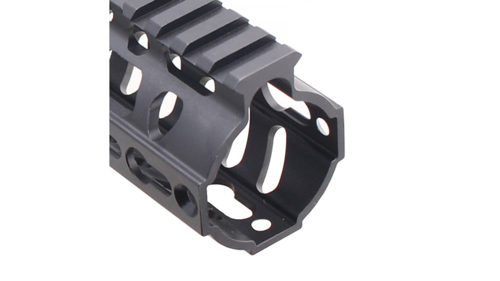 Tiger Rock AR-10/LR-308 10" Super Slim Light Keymod Free Float Handguard w/Steel Barrel Nut, Black, FSK308-10