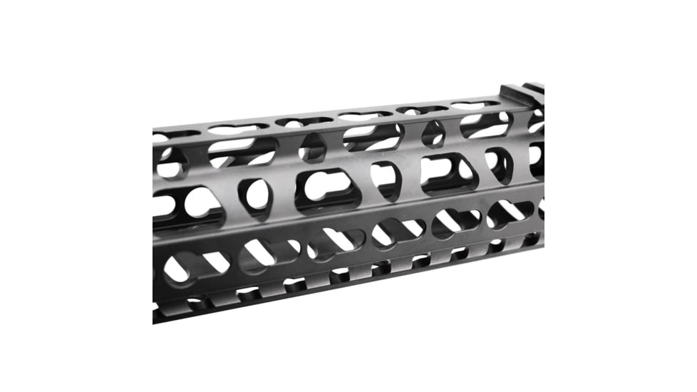 Tiger Rock AR-10/LR-308 10" Super Slim Light Keymod Free Float Handguard w/Steel Barrel Nut, Black, FSK308-10