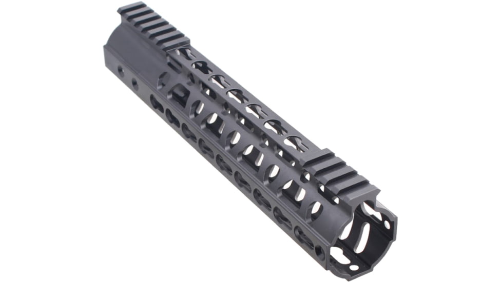 Tiger Rock AR-10/LR-308 10" Super Slim Light Keymod Free Float Handguard w/Steel Barrel Nut, Black, FSK308-10