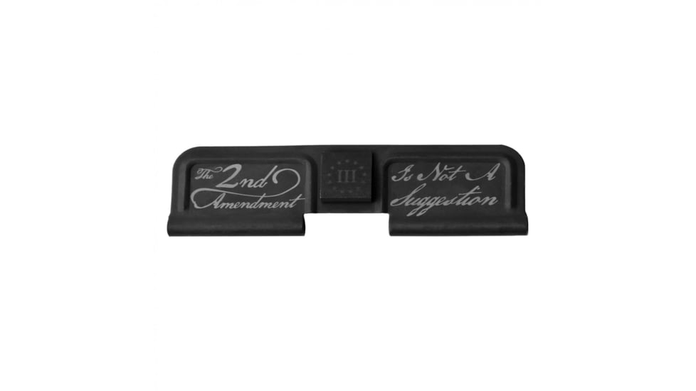 Tiger Rock AR-10/LR-308 Ejection Port Dust Cover Complete Assembly with 2A Engraving, Right, Black, Small, EDC308-RIGHT