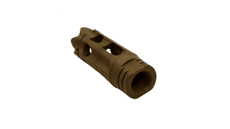 Tiger Rock AR-15/.223/5.56 Custom Ported Muzzle Brake, Cerakote, Burnt Bronze, Small, MZ-AR4-BBR