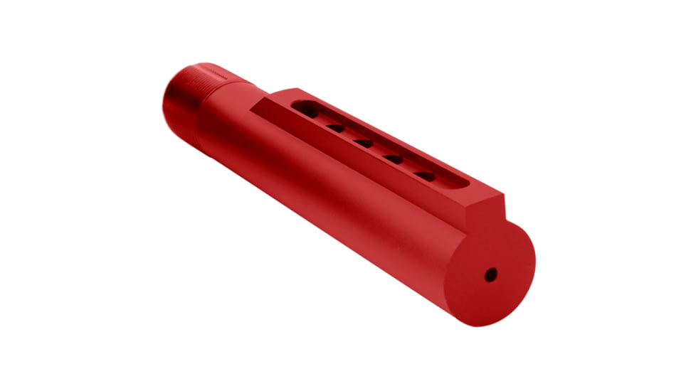 Tiger Rock AR-15 6-Position Mil-Spec Stock Buffer Tube, Cerakote, Red, Medium, T-M-RED