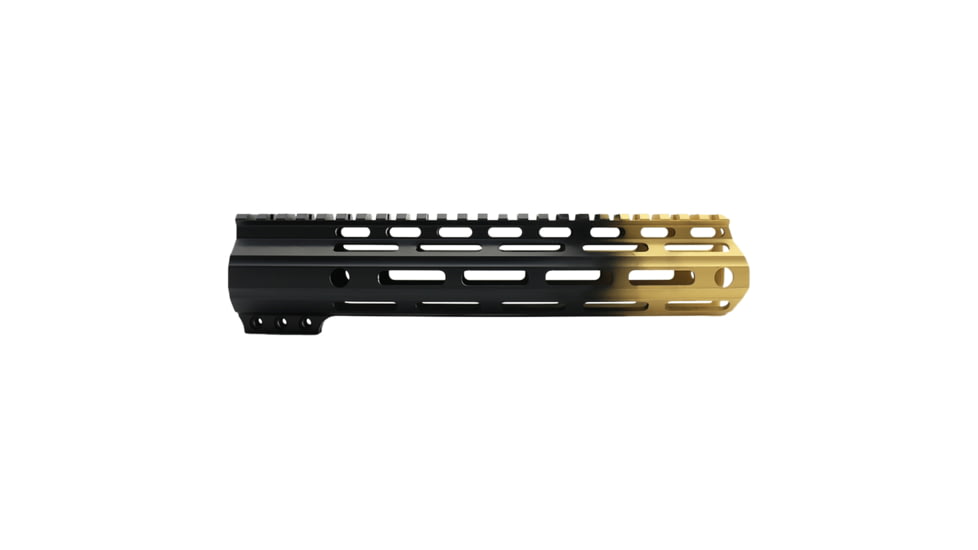 Tiger Rock AR-15 Angle Cut Clamp On M-Lok 10in Handguard, Black Base, Cerakote, Gradient, Gold, Medium, FMLUS-10D-GLD-GRADIENT