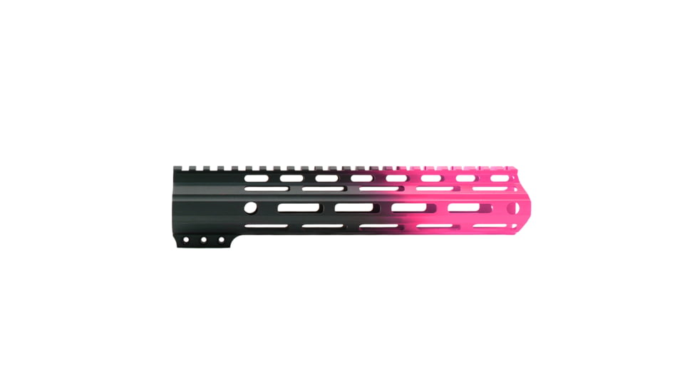 Tiger Rock AR-15 Angle Cut Clamp On M-Lok 10in Handguard, Black Base, Cerakote, Gradient, Pink, Medium, FMLUS-10D-PNK-GRADIENT