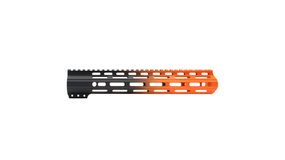 Tiger Rock AR-15 Angle Cut Clamp On M-Lok 12in Handguard, Black Base, Cerakote, Gradient, Organge, Medium, FMLUS-12D-ORG-GRADIENT