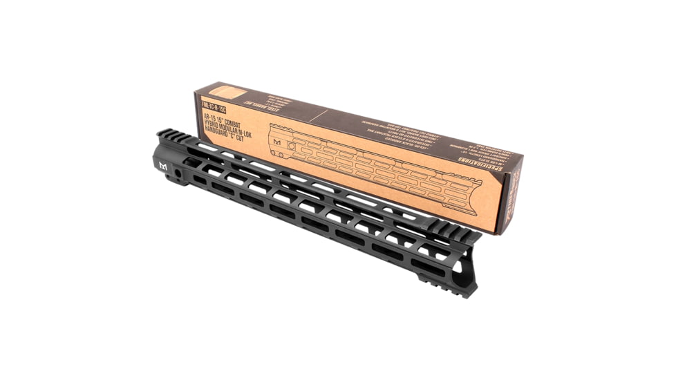 Tiger Rock AR-15 Combat Hybrid Modular C-Cut M-LOK Handguard, 15in, Black, Medium, FML-TC-R-15C#
