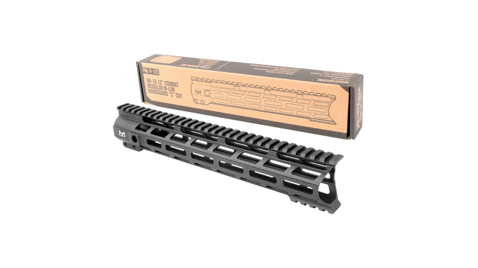 Tiger Rock AR-15 Combat Modular C-Cut M-LOK Handguard, 12in, Black, Small, FML-R-12C#