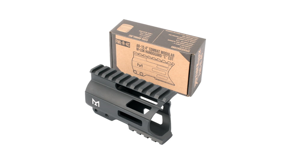 Tiger Rock AR-15 Combat Modular C-Cut M-LOK Handguard, 4in, Black, Small, FML-R-4C#