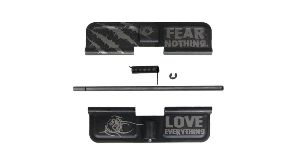 Tiger Rock AR-15 Dust Cover w/ Fear Nothing and Love Everything Engraving, Black, Small, EDC-FNLE-BLK