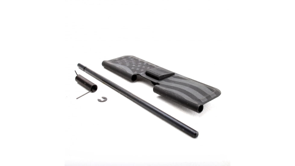 Tiger Rock AR-15 Dust Cover w/ Flag Engraving, Black, Small, DC223-USA