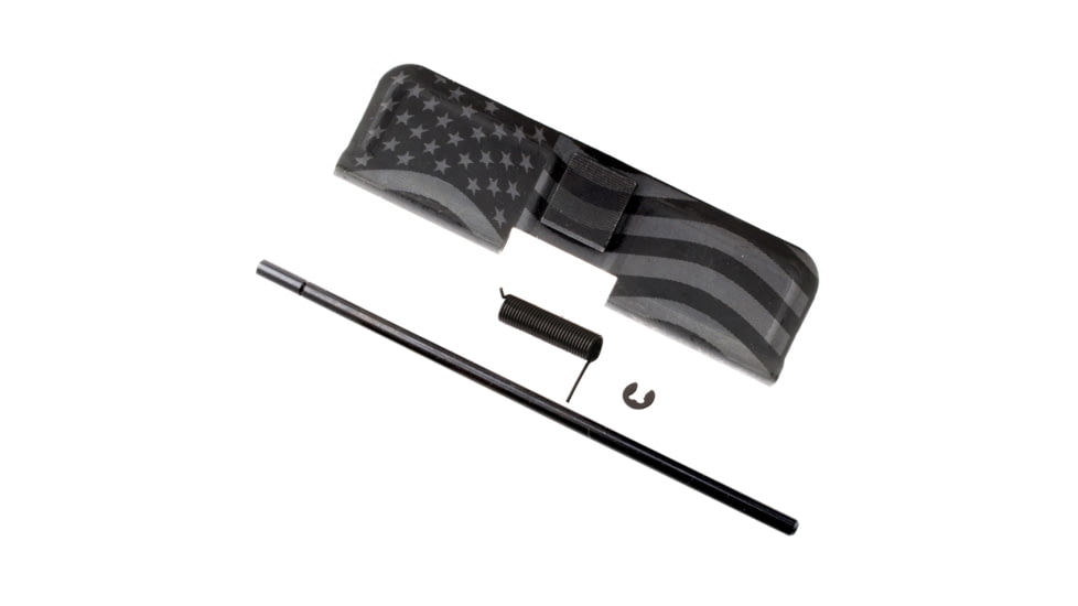 Tiger Rock AR-15 Dust Cover w/ Flag Engraving, Black, Small, DC223-USA
